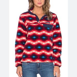 PATAGONIA Snap T Synchilla fleece sz S wild desert classic red Aztec EUC Tribal